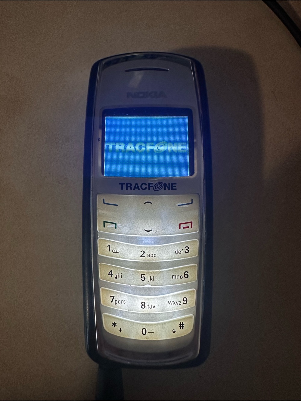 Nokia 2126i Feature Phone in Black and Silver with Blue Screen